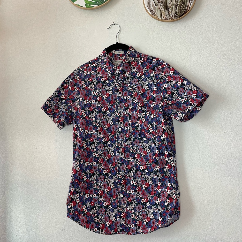 J. Crew XS short sleeve button down floral